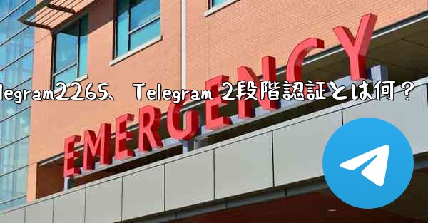 telegram2265、Telegram 2段階認証とは何？