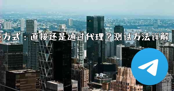 Telegram は現在の接続が直接接続であるかプロキシ経由であるかをどのようにテストしますか？,Telegram连接方