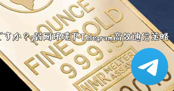 弱いネットワーク環境 (2G ネットワークなど) で Telegram テキスト メッセージを使用するための最良の戦略は