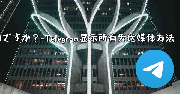 Telegram で送信したすべてのメディアを表示するにはどうすればよいですか？-Telegram显示所有发送媒体方法