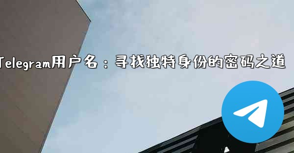 Telegram用户名：寻找独特身份的密码之道