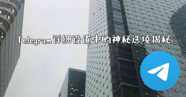 Telegram详细设置中的神秘选项揭秘