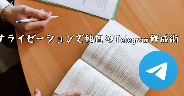 Telegramパート4：基本設定とパーソナライゼーションで独自のTelegram作成術