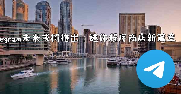 <b>Telegram未来或将推出：迷你程序商店新篇章</b>