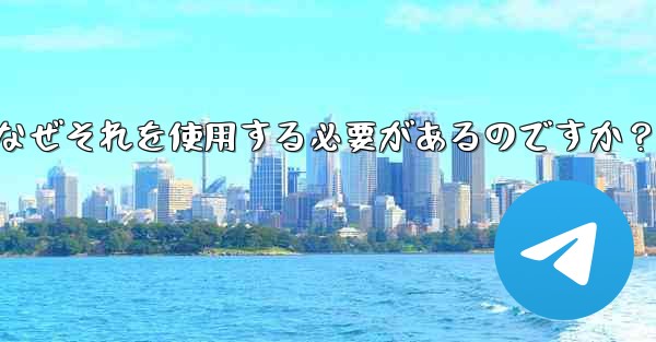 「テレグラムプロキシ」（Proxy）とは何ですか？なぜそれを使用する必要があるのですか？