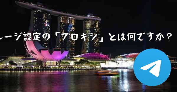 Telegram のデータとストレージ設定の「プロキシ」とは何ですか？