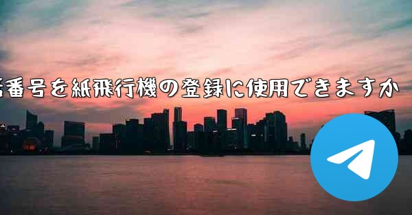 中国の携帯電話番号を紙飛行機の登録に使用できますか