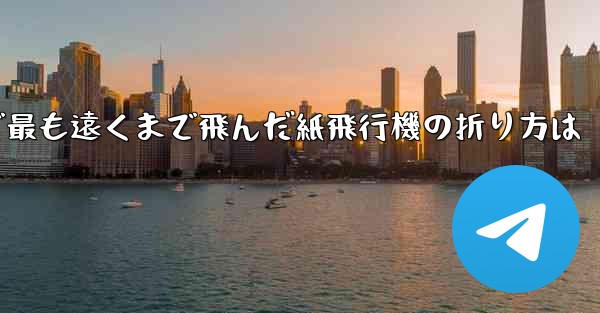 中国で最も遠くまで飛んだ紙飛行機の折り方は