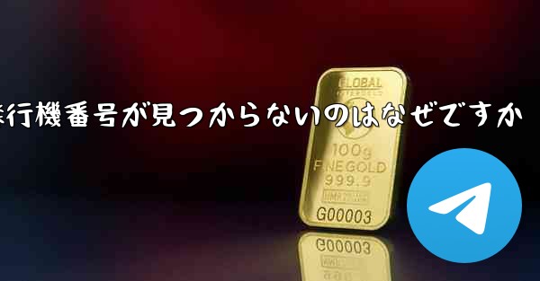 飛行機番号が見つからないのはなぜですか