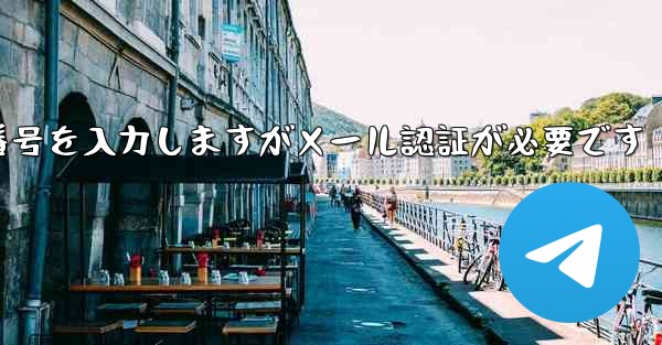 紙飛行機は携帯電話番号を入力しますがメール認証が必要です
