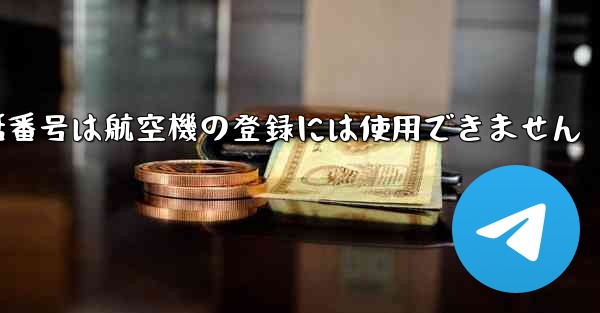 国内の携帯電話番号は航空機の登録には使用できません