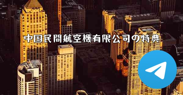 <b>中国民間航空機有限公司の特典</b>