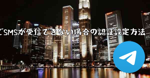 紙飛行機でSMSが受信できない場合の認証設定方法