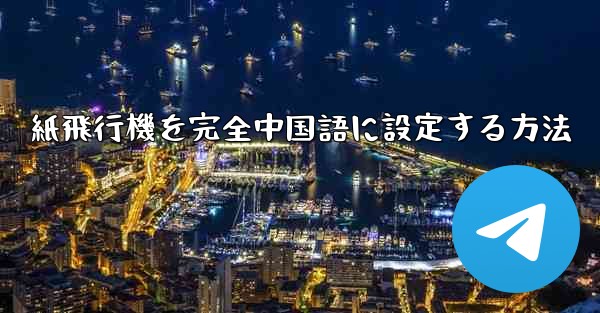 紙飛行機を完全中国語に設定する方法