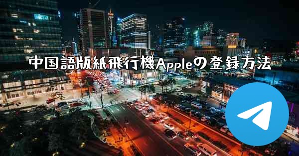 <b>中国語版紙飛行機Appleの登録方法</b>