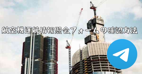 航空機運航情報照会フォームの確認方法