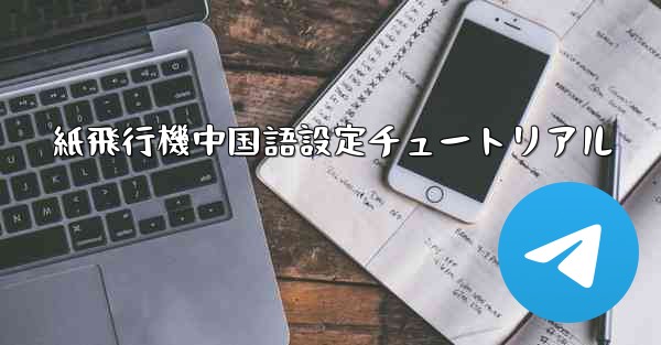 紙飛行機中国語設定チュートリアル