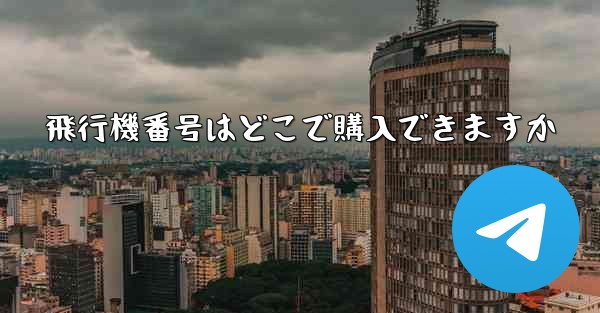 飛行機番号はどこで購入できますか