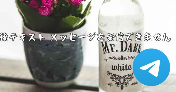 Telegram からログアウトして再度ログインした後テキスト メッセージを受信できません