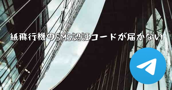 紙飛行機のSMS認証コードが届かない