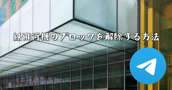 紙飛行機のブロックを解除する方法