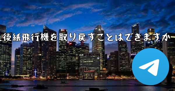 ログアウトした後紙飛行機を取り戻すことはできますか