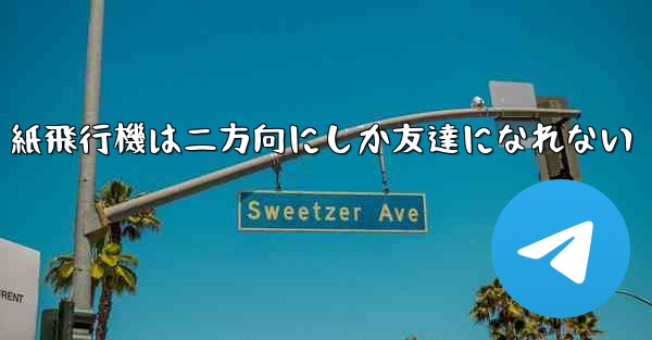 紙飛行機は二方向にしか友達になれない