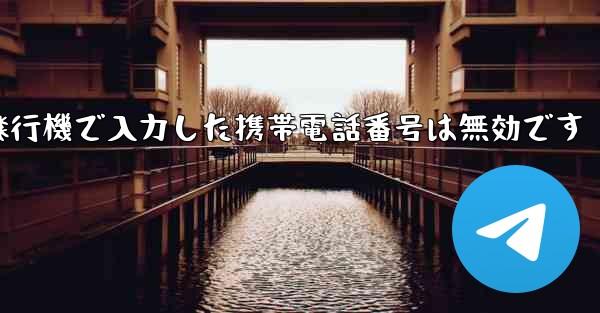 紙飛行機で入力した携帯電話番号は無効です