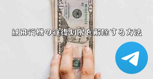 紙飛行機の往復制限を解除する方法