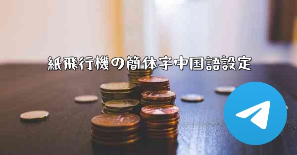 紙飛行機の簡体字中国語設定