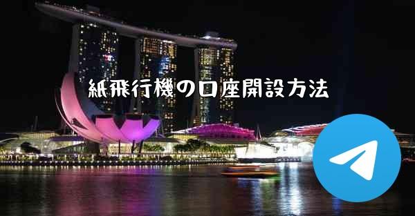 紙飛行機の口座開設方法