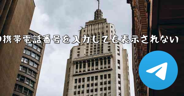 紙飛行機の携帯電話番号を入力しても表示されない