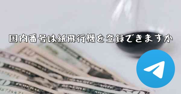 国内番号は紙飛行機を登録できますか