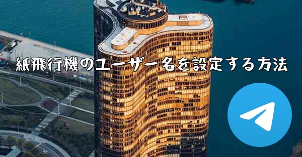 紙飛行機のユーザー名を設定する方法