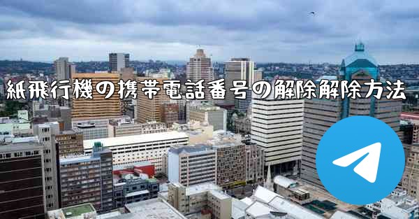 <b>紙飛行機の携帯電話番号の解除解除方法</b>