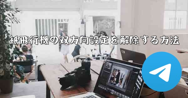 <b>紙飛行機の双方向設定を解除する方法</b>