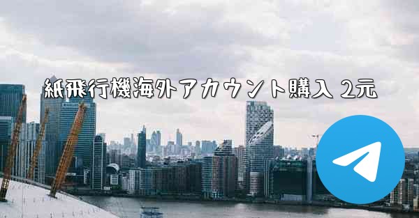 紙飛行機海外アカウント購入 2元