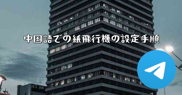 中国語での紙飛行機の設定手順