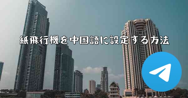 紙飛行機を中国語に設定する方法