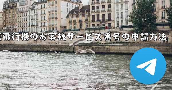 紙飛行機のお客様サービス番号の申請方法