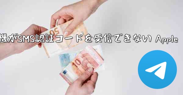 <b>紙飛行機がSMS認証コードを受信できない Apple</b>