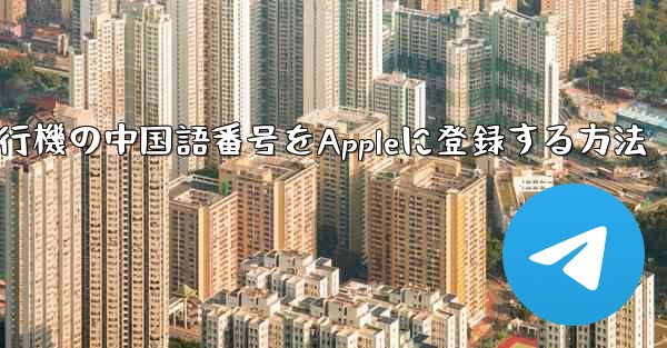 紙飛行機の中国語番号をAppleに登録する方法