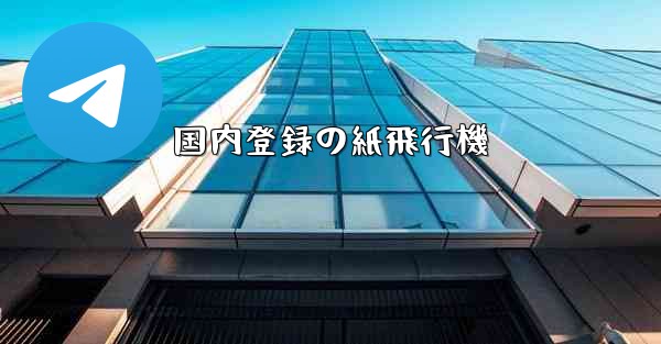 国内登録の紙飛行機