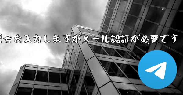 紙飛行機は携帯電話番号を入力しますがメール認証が必要です