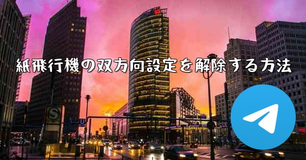 紙飛行機の双方向設定を解除する方法