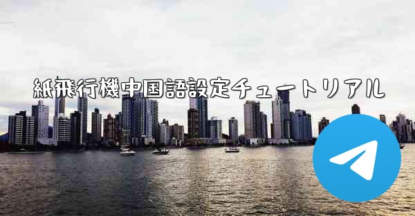 紙飛行機中国語設定チュートリアル
