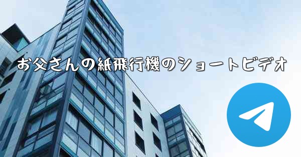 お父さんの紙飛行機のショートビデオ