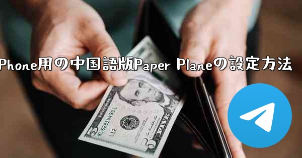 iPhone用の中国語版Paper Planeの設定方法