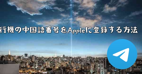 紙飛行機の中国語番号をAppleに登録する方法
