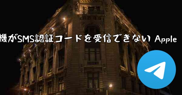紙飛行機がSMS認証コードを受信できない Apple